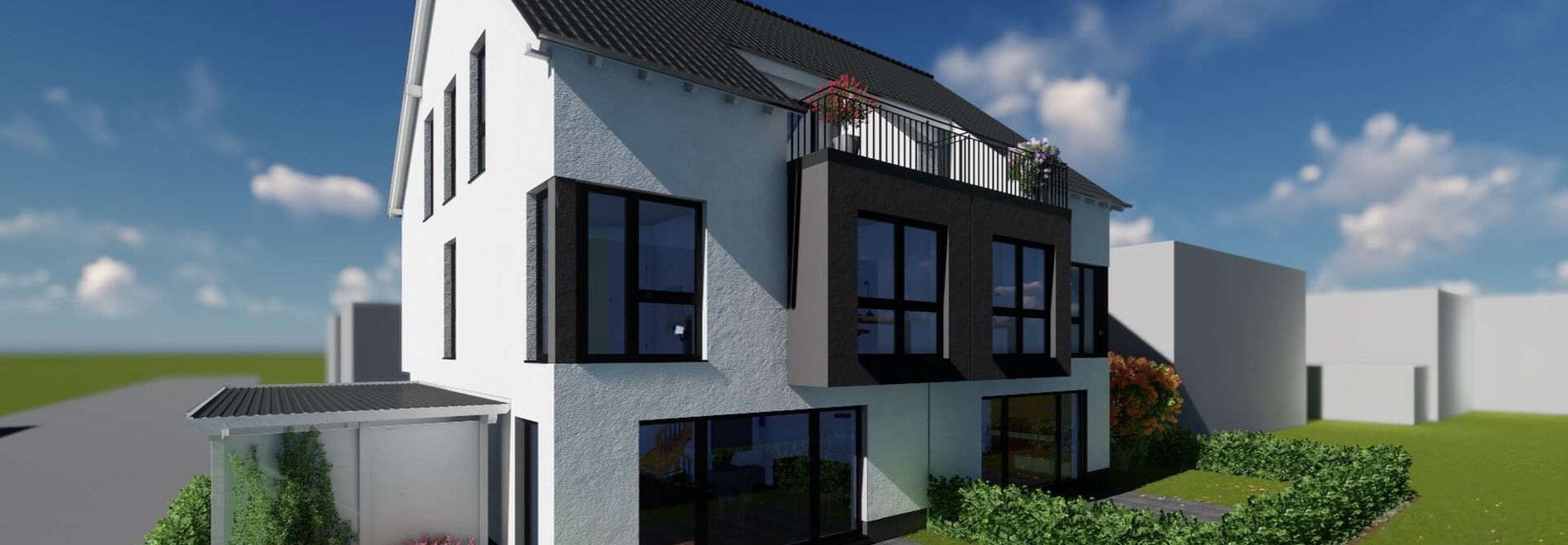 3D-Visualisierung eines Einfamilienhauses - vom Architekt geplant