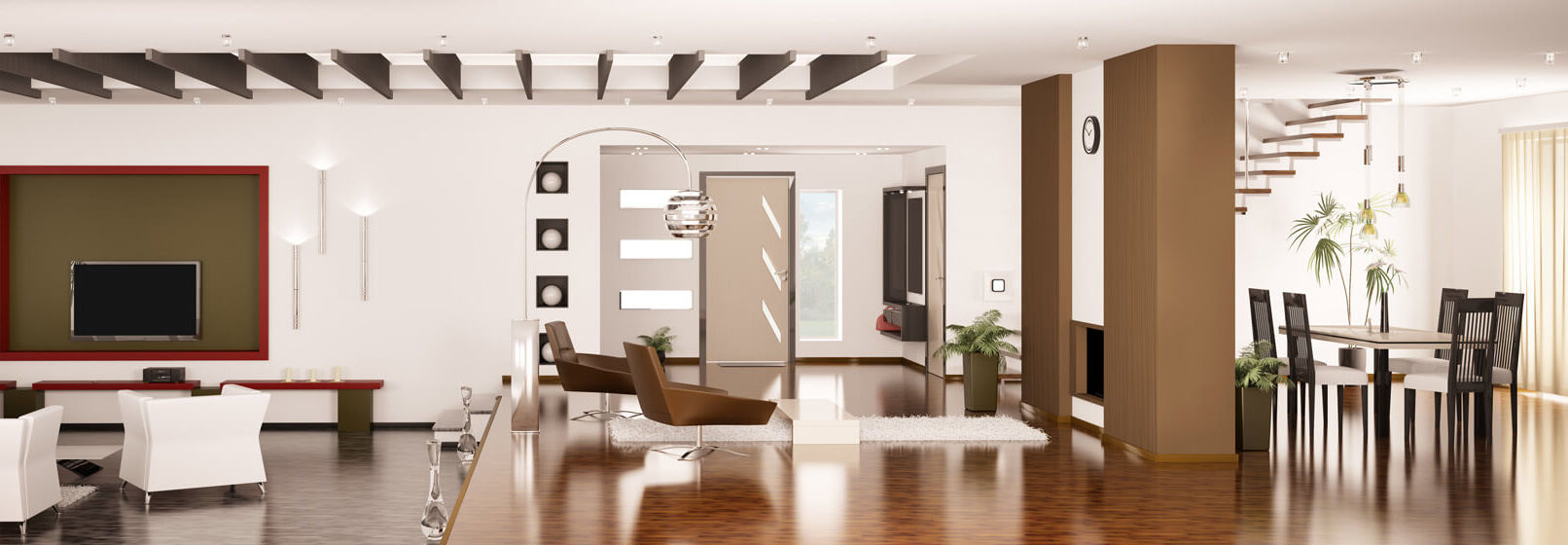 Modernes Design und Inneneinrichtung im Breitformat